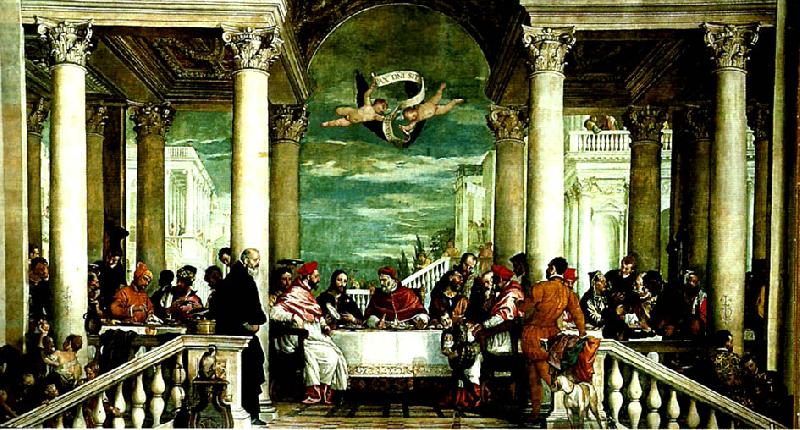 Paolo  Veronese feast of st. gregory the great oil painting picture